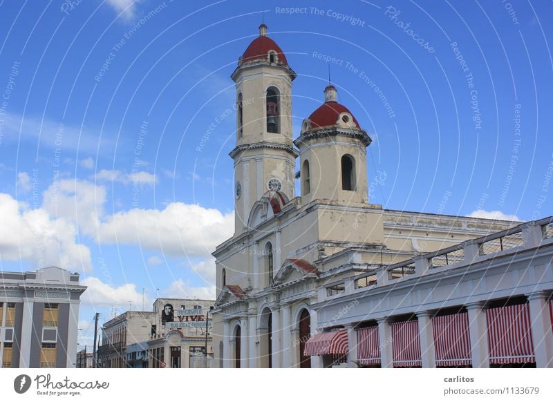 Nuestra Señora de la Purísima Concepción in Cienfuegos Vacation & Travel Old town Church Decline Havana Cuba Sun blind Wide angle