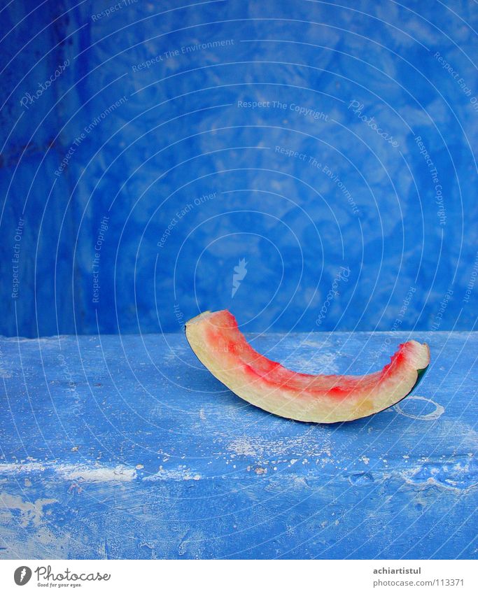 Watermellon slice Polished section Nutrition Background picture Fruit watermellon red blue sweet abstract finished eaten