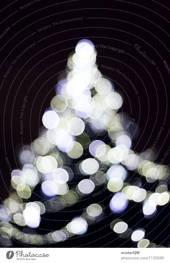 Christmas tree. Art Contentment Christmas & Advent Top of the Christmas tree Point Glittering Card Triangle Tree Fir tree Subdued colour Exterior shot