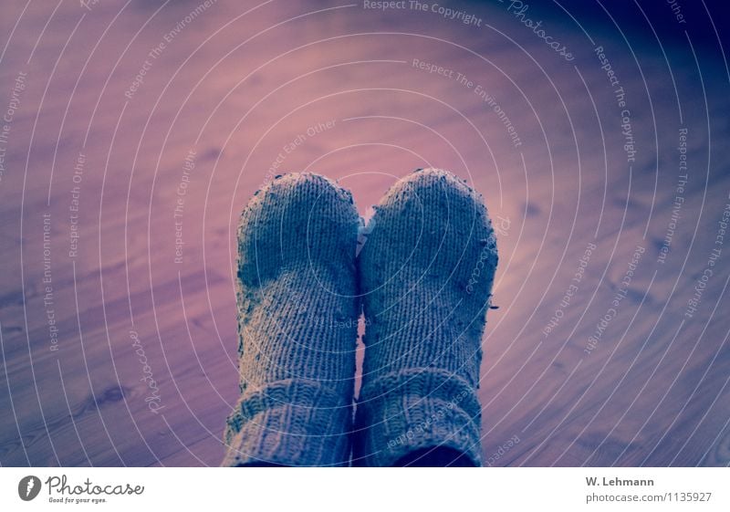 Feet / Socks / Alt Wellness Fragrance Fashion Stockings Wool Real wool Poverty Dirty Creepy Blue Brown Colour photo Interior shot Experimental Deserted Evening