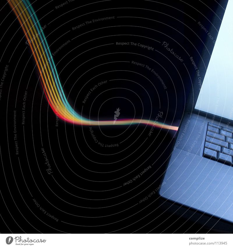 finally online Notebook Internet Spectral Prismatic colour Online Prismatic colors Stripe Light Delicate Parallel Electronic Tube light Hose Black Virtual