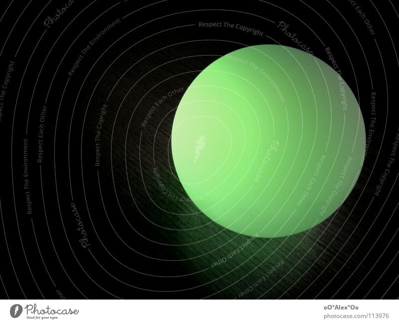 Light ball in green Lamp Sphere Dark Bright Round Green Boredom Colour Rocket flare Lighting Flashy Flare Multicoloured Night Contrast