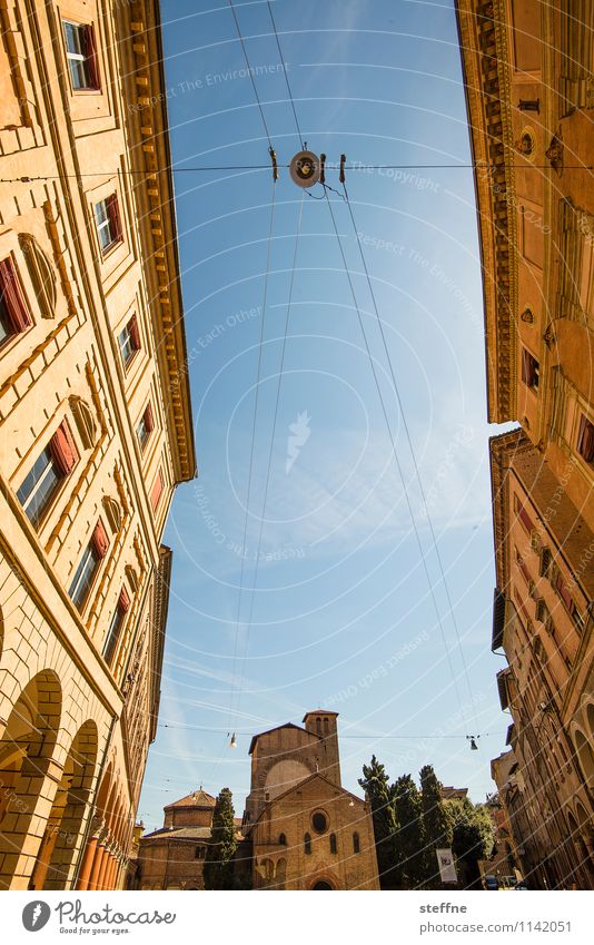 Bologna Eye of God. Town Italy Emilia Romagna Religion and faith Church Porto Santo Stefano Basilica Facade Wide angle Historic Beautiful weather Spring