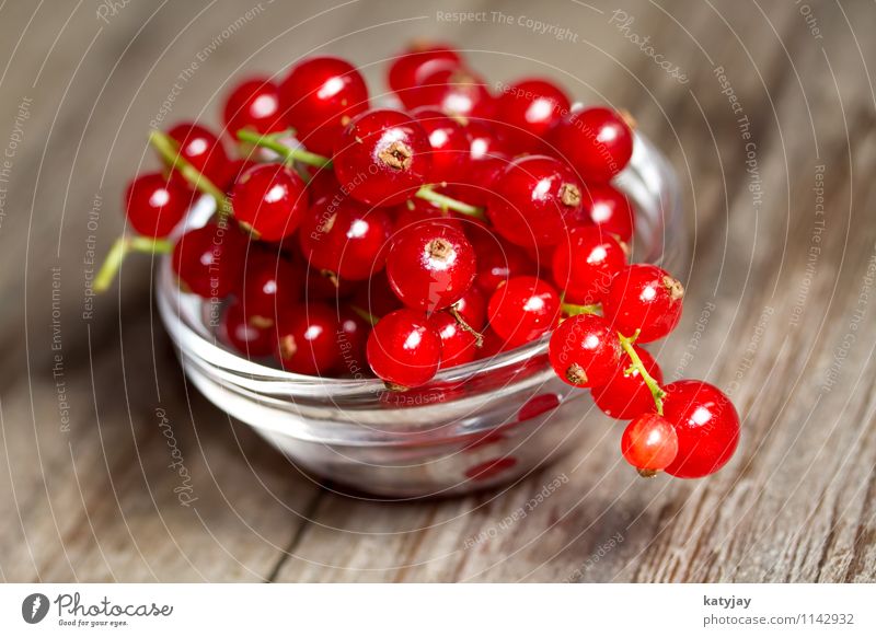 currants Redcurrant Berries Dessert Nutrition Healthy Eating Dish Food photograph Wood Wooden table Table Fruit Garden fruit Green Mixture Berry seed head