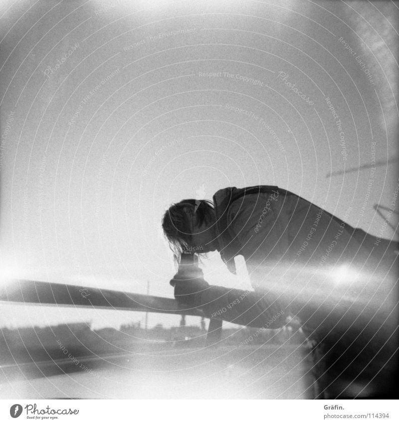 at "work" Self portrait Take a photo Shaft of light Harbor city October Crane Building Construction site Gloves Shoot Concentrate Lomography Harbour