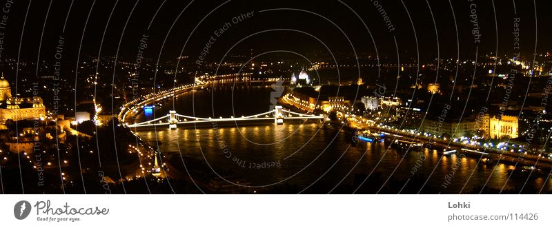 Buda nights Budapest Night Glow Town Bridge River Light Connection