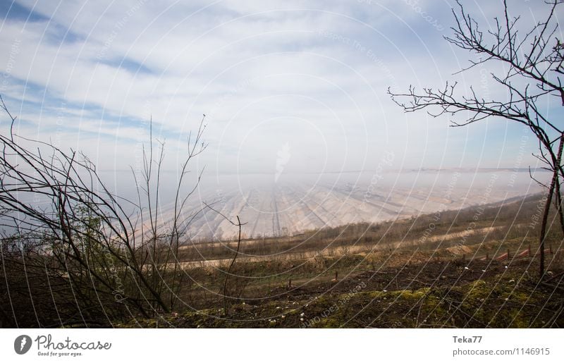 Hambach opencast mine Environment Nature Landscape Elements Earth Field Yellow Poverty Esthetic Apocalyptic sentiment Environmental pollution Soft coal mining