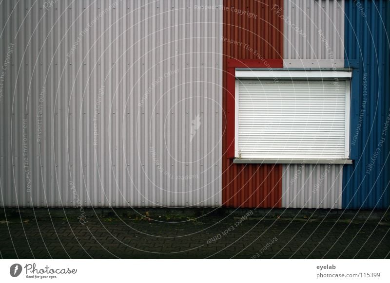 WINDOWS IN FRENCH Window Sleep Dark Closed Wall (building) Building Tin Roller blind Safety France Stripe Fashioned Multicoloured Vertical Derelict Closing time