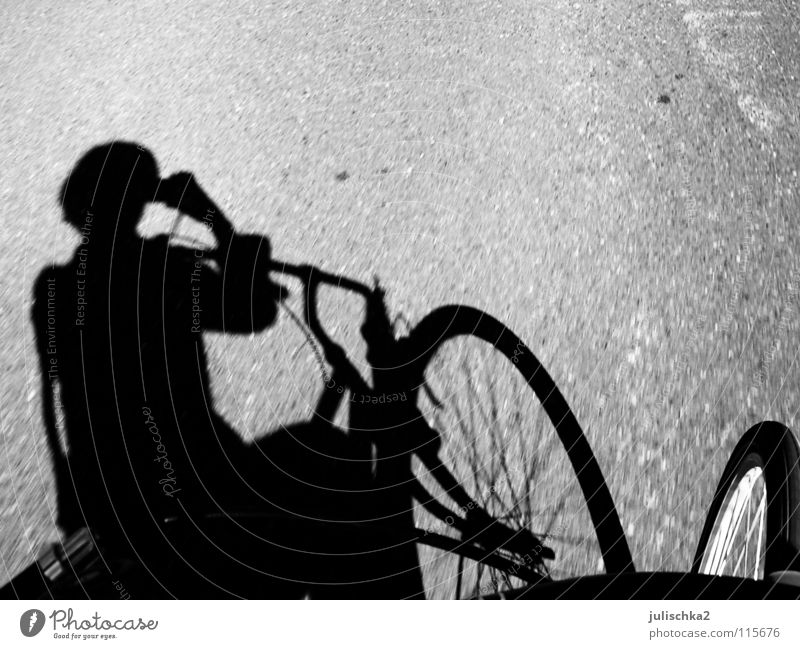 ichspigel Bicycle Summer Street Shadow Sun Movement Black & white photo