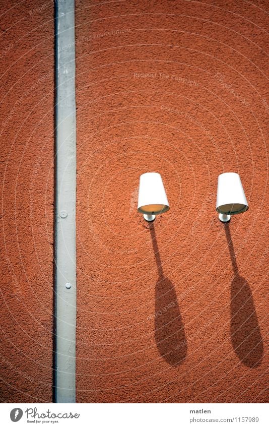 lampshade Wall (barrier) Wall (building) Facade Exterior lighting Esthetic Brown Gray White Shadow play Lamp Lampshade Darken Colour photo Exterior shot