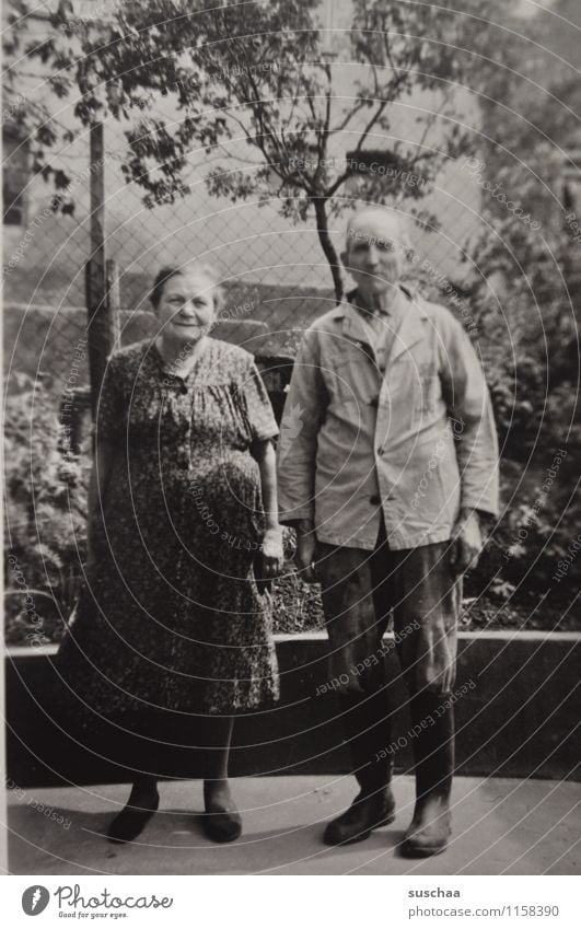 grandma bertha and grandpa gustaf (older) Female senior Male senior Grandmother Grandfather Family & Relations Grandparents family album Analog Photography