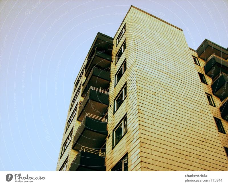 prefabricated building 1 Prefab construction Tower block Block Social law Flat (apartment) Habitat Story White Cyan Balcony Window Cross processing Architecture