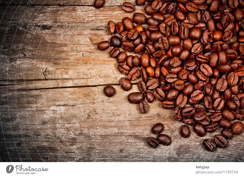 coffee beans Coffee Espresso Coffee bean extension Background picture Cappuccino Arabica Wooden board Board Delightful Aromatic Beans Café Energy Fair Fresh