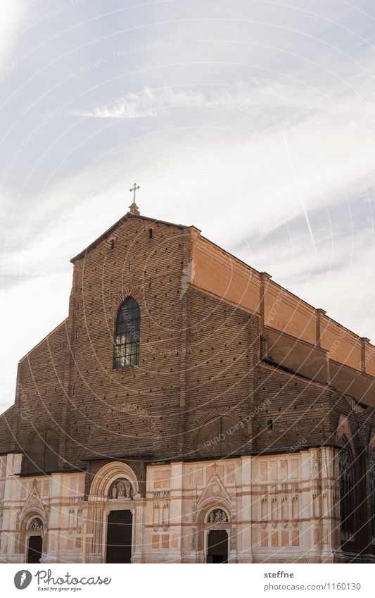 Bologna lights up. Town Italy Emilia Romagna Religion and faith Church Dome San Petronio Facade Marble Historic Beautiful weather Spring Sunlight Graceful