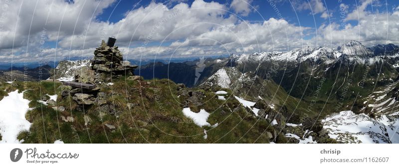 on top Environment Nature Landscape Sky Clouds Horizon Sunlight Spring Snow Rock Alps Mountain Peak Snowcapped peak Far-off places Friendliness Infinity Above