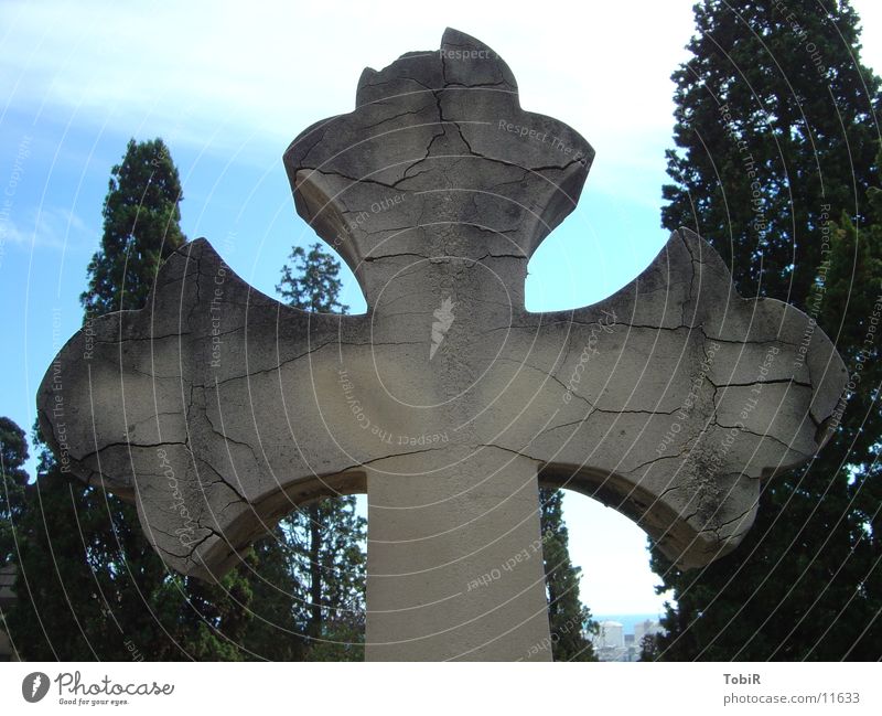 cross Cemetery Barcelona Grief Concrete Grave Things Back Death Old