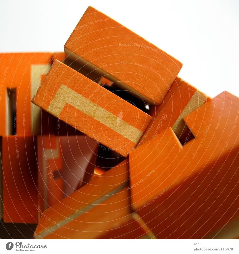 Riddle dice Playing Lanes & trails Line White Boredom Puzzle Heap Cube Multiple Orange Close-up Macro (Extreme close-up)