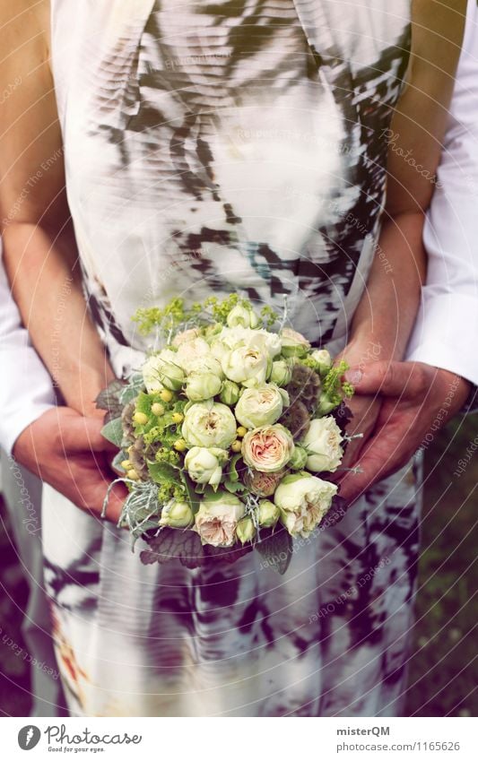 Flower Hands II Art Esthetic Wedding Wedding couple Wedding anniversary Wedding ceremony Wedding party Couple Relationship Bouquet Together Colour photo