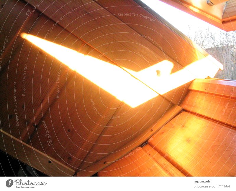 A crack of sun Window Skylight Roof Wood Wooden board Column Light (Natural Phenomenon) Sun