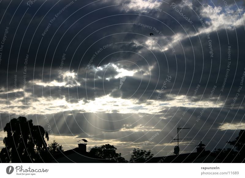 Small town miracle #1 Clouds Dramatic Radiation Wonder Sun Sky Evening