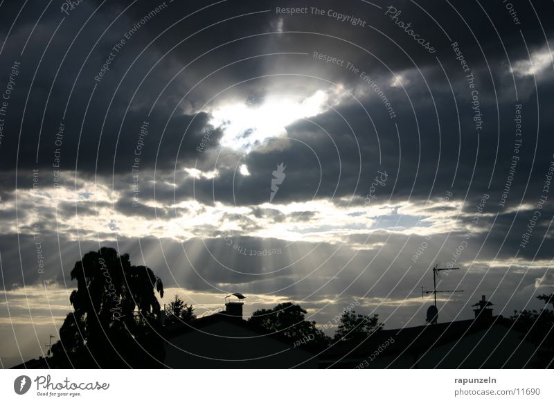 Small town miracle #3 Clouds Dramatic Radiation Wonder Sun Sky Evening