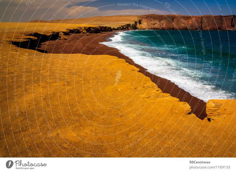 the red beach in Paracas, Peru Vacation & Travel Tourism Trip Adventure Far-off places Freedom Sightseeing Expedition Summer Summer vacation Beach Ocean Island