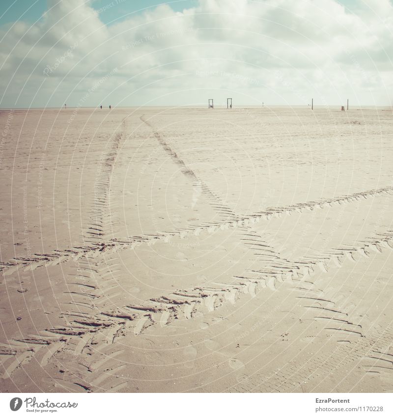 sandpit Wellness Well-being Relaxation Calm Vacation & Travel Tourism Trip Summer Summer vacation Sun Beach Ocean Environment Nature Sky Clouds Climate Weather