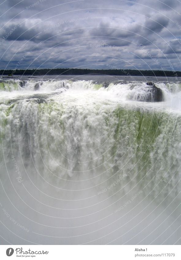 Afterwards wild water ... V Current Slope Brazil Argentina Art Torrents of water Plant Body of water Tourism Tree Clouds Horizon Drops of water Tourist