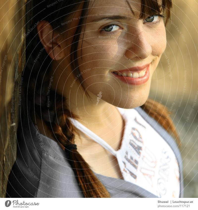 just a friendly portrait Hair and hairstyles Eyes Nose Mouth Lips Head Face Skin Light Looking Brunette Beautiful Esthetic Woman Trust Hope Portrait photograph