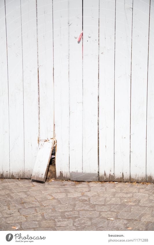 with board. Construction site Craft (trade) Places Lanes & trails Wooden board Fence Line Stripe Broken Aggravation Protection Safety Divide Colour photo