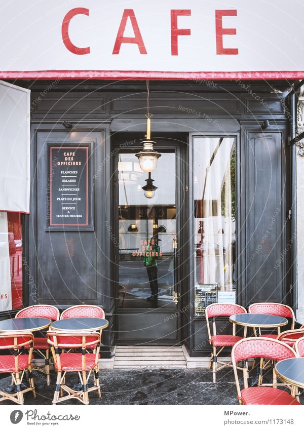 paris 1 Human being Body Old Café Chair Restaurant Reflection Paris France Food photograph Beverage Break Lamp Colour photo Exterior shot Day