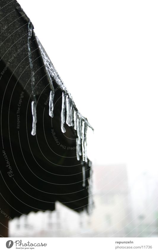 Father Frost sends his regards #2 Roof Gutter Derelict Wet Cold Winter Icicle Ice Drops of water