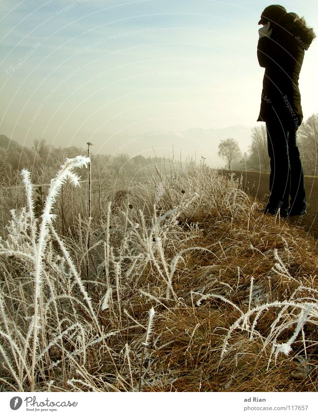 I just wanted to say hello... Happy Winter Telephone Cellphone Woman Adults 1 Human being 18 - 30 years Youth (Young adults) Nature Sky Beautiful weather Ice