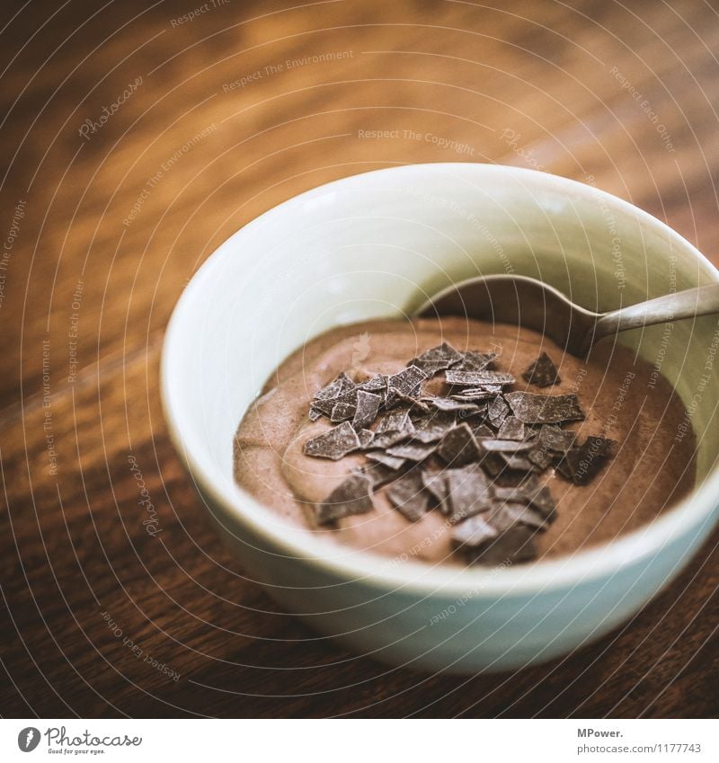 chocolate mousse Food Eating To have a coffee Slow food Good Sweet Chocolate Delicious Dessert Chocolate crumble Colour photo Interior shot