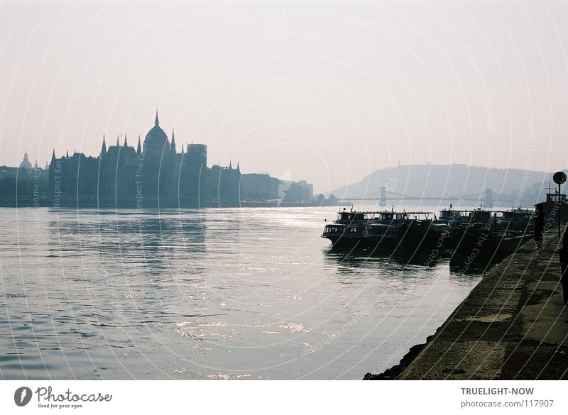 Budapest 2 Beautiful River bank Town Capital city Palace Architecture Landmark Navigation Old Glittering Dream Longing Expectation Creativity Past International