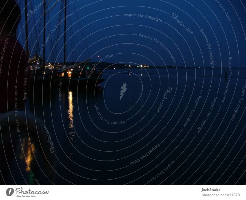 Water and sailing ship at night Ocean Sailing Sailing ship Night Watercraft Netherlands Sailing trip Europe