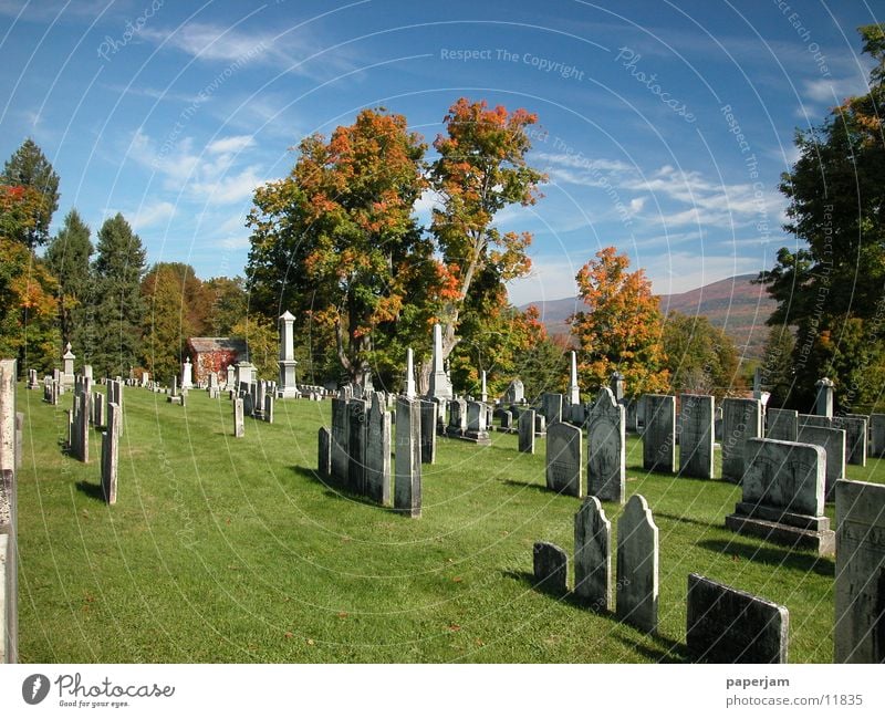 Cemetery Bennington Autumn USA Tomb Tombstone Deserted Old