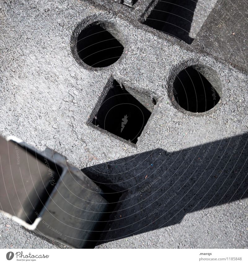 smokers Construction site Plastic Exceptional Simple Funny Creativity Whimsical Face Colour photo Exterior shot Close-up Abstract Deserted Day Light Shadow