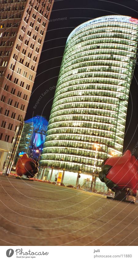 Potsdamer Square Night Long exposure Potsdamer Platz Rose Architecture Berlin Crazy