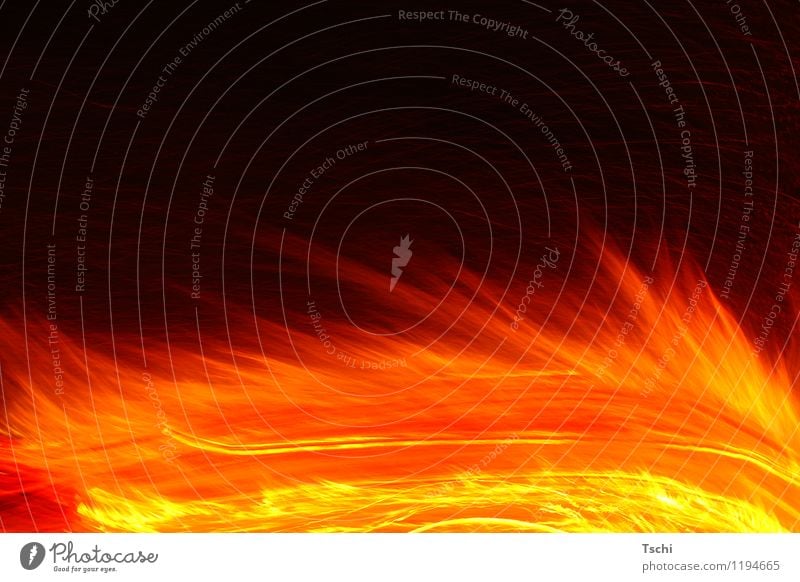 fanciful Fire Movement Energy Power Joie de vivre (Vitality) Orange orange red yellow black background Exterior shot Copy Space top