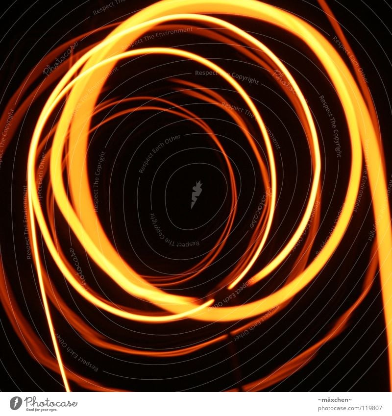 Spiral, the first Wire Glow Lamp Tracer path Light Tunnel Red Yellow White Tracks Filament Muddled Connectedness Together Waves Rotated Rotation