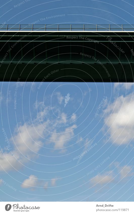 I'm just hanging out. Transport Highway Clouds Steel Horizon Traffic infrastructure Bridge Handrail Street Sky Blue Weather