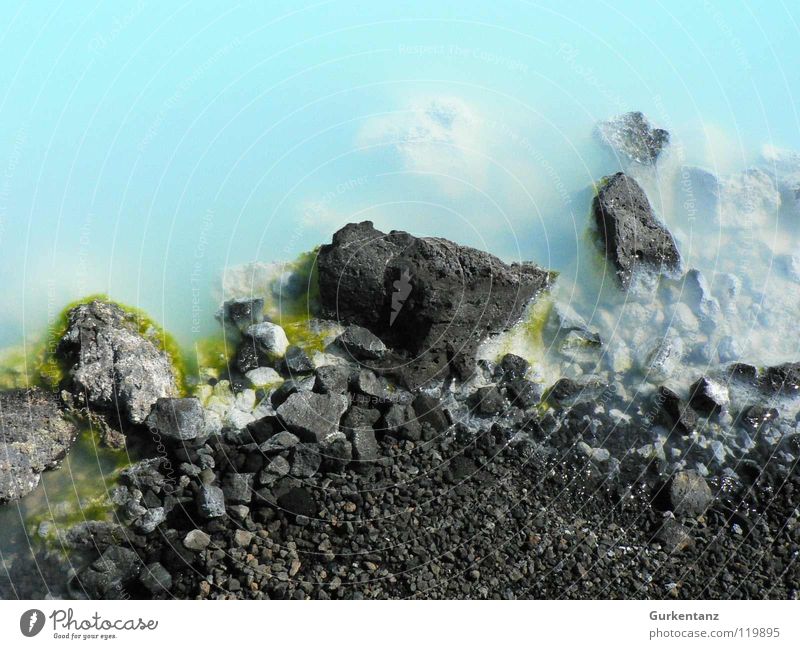 Very blue lagoon Iceland Lagoon Sulphur Blue Lagoon Hot springs Stone Minerals Water geo reykyavik Part Coast Phosphorus