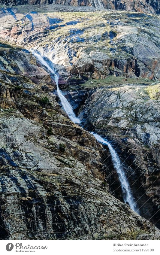 Miniature waterfall Vacation & Travel Tourism Adventure Mountain Hiking Environment Nature Landscape Spring Rock Alps Waterfall Saas Almagell Switzerland Europe