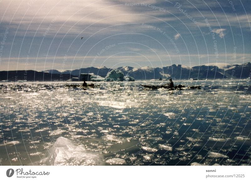 Arctic Ocean Loneliness Peace Calm Cold Canoe Water