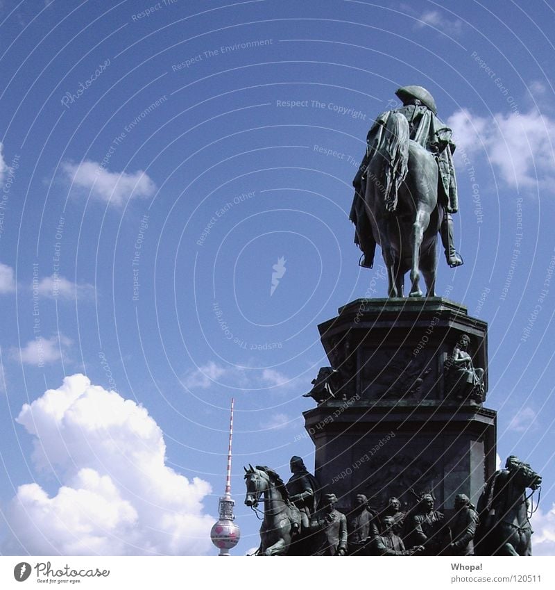 What a pain in the ass! Monument Sky blue Clouds Summer Historic Berlin TV Tower Rider