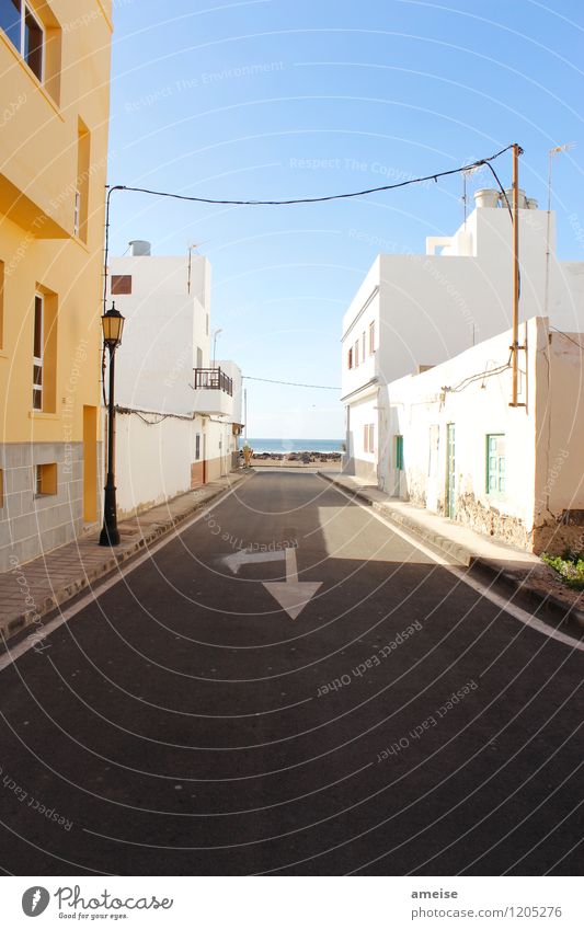 El Cotillo Calm Vacation & Travel Tourism City trip Beach Ocean Cloudless sky Horizon Summer Beautiful weather Warmth Island Fuerteventura El Cortillo