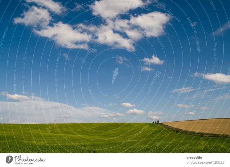 blue sky... Clouds White Field Agriculture Panorama (View) Bavaria Driving Tree Hill Beautiful Autumn Sky Blue grass Street Lanes & trails Landscape