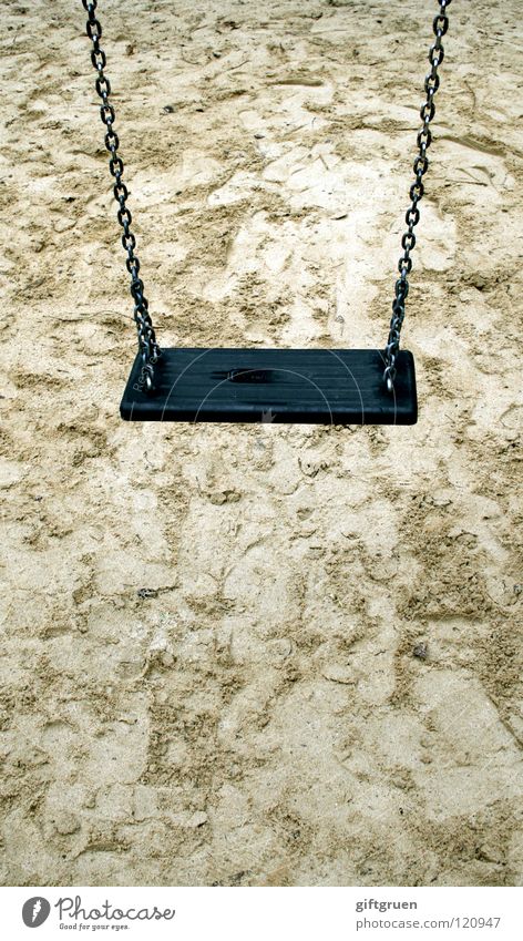 hangin' around Hang Swing Playground Playing Empty Childless Child's arm Leisure and hobbies hanging around hanging out Relaxation hang around hung Sand