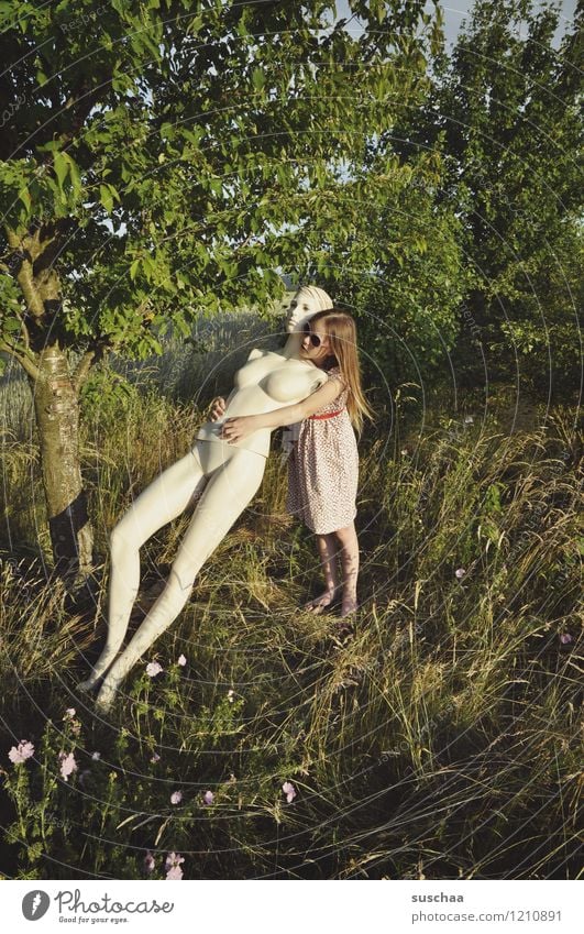 the doll ... Exterior shot Nature Tree Grass Summer Flower Mannequin Naked False Child